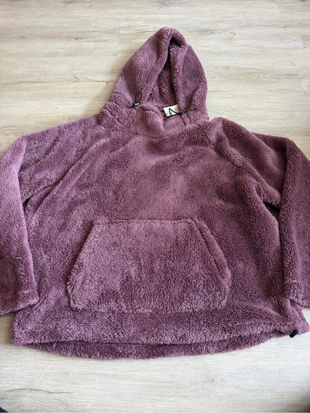 PINK Sherpa Sweatshirt Hoodie Pullover SZ L NWT